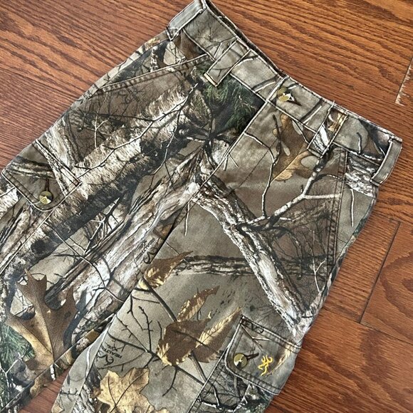 Browning Youth Cargo Camoflage Hunting Pants Size Medium  Deer Hunt Duck Hunt - Picture 5 of 10